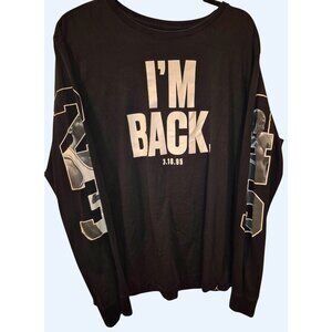 Michael Jordan "Im Back" Long Sleeve Shirt XL Black Retro Graphic Tee 3.18.95 Sp